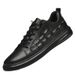 Little White Shoes Men's First Layer Cowhide Low-top Casual Board Shoes Men's Soft-soled Men's Shoes_vogvips.com