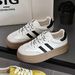 Matte Genuine Leather Training For Women In Spring 2025, New Student Thick Soled Board Shoes, Simple And Versatile_vogvips.com