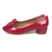F Brand 2025 Spring And Autumn SF Genuine Leather Women's Mid-Heel Red Wedding Thick Heel Shallow Mouth Round Toe F_vogvips.com