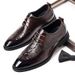 Euro Step Top Layer Cowhide British Style Business Formal Genuine Leather Brogue Shoes Men's Crocodile Pattern_vogvips.com