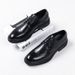 Euro Step 2025 Spring New Men's Brogue Lace-up Pointed Casual Wedding Business Formal Leather Shoes 1233-W_vogvips.com
