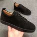 26xx Correct Logo 1 Men's With Rivets Red Sole Sneakers Rivet Couple Trendy Brand European Style Casual Shoes Black_vogvips.com