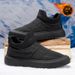 Winter Fleece-Lined Thickened Warm Slip-On Soft Sole Casual Cotton Shoes Old Beijing Down Fabric Thick-Soled Men's Shoes_vogvips.com