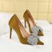 1983-H71 Wind Style Women's Water Diamond Bow Shallow Pointed Fine Ultra High Heels Single Shoes_vogvips.com
