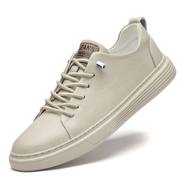 Genuine Leather Men Casual Designer Luxury Brand Lace Up Skateboard Sneakers Italian Men's Shoes Mocassins Plus Size 47_vogvips.com