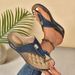 Slope Heeled Sandals, New Size 43, Clip Toe Trailer Women's Shoes, 2025 Beach Shoes_vogvips.com