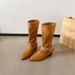 Suede Western For Women 2025 New Autumn Northwest Style Slouch With Belt Buckle Pointed Toe Chunky Heel Travel Boots_vogvips.com