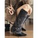 Women's Shoes Plush Pointed Toe Knee High Boots For Women, New Autumn/winter Style, Modern And Elegant, Warm Stiletto Heeled Boots._vogvips.com
