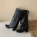 Genuine Leather Chunky Heel Boots Women's High-Top Long Boots_vogvips.com