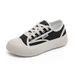 Women's Breathable Canvas Casual Shoes - Lightweight Flat Slip-On Sneakers For Spring & Summer (Black/Beige)"_vogvips.com