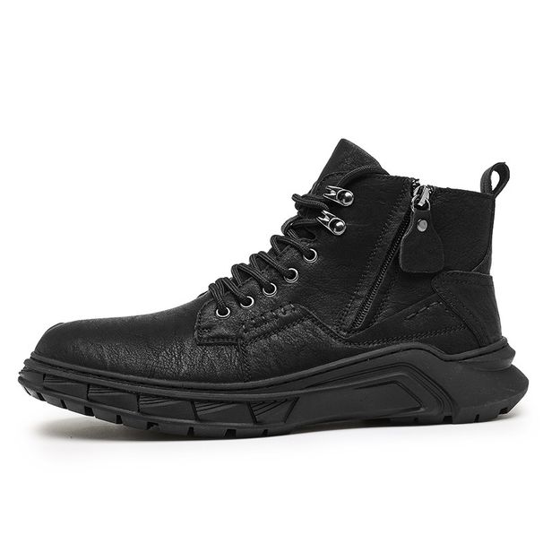 Martin Boots Men's Shoes High-top Tooling Boots Men's Mid-top Trendy Leather Boots Men's Thick Soles_vogvips.com