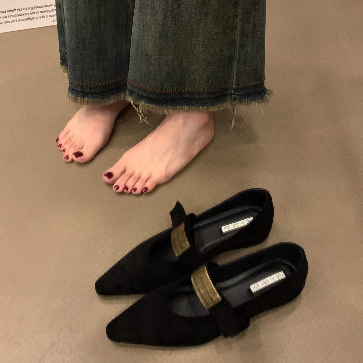 French Single Shoes, Flat Shoes, Height Increase In Spring And Autumn, Small Fragrant Single Shoes, Soft-soled Shoes, Retro Mary Jane Women's Shoes_vogvips.com