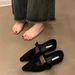French Single Shoes, Flat Shoes, Height Increase In Spring And Autumn, Small Fragrant Single Shoes, Soft-soled Shoes, Retro Mary Jane Women's Shoes_vogvips.com