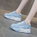 Platform Height Increasing Dad Sneakers 2025 Spring New Casual Fashion Versatile Sports Round Toe Breathable Women's_vogvips.com