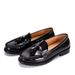 British Style Trendy Slip-On Shallow Mouth Patent Leather Business Casual Formal Men's Tassel Loafers_vogvips.com