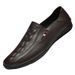 Embossed Crocodile Pattern Soft Sole Foot Loafer Casual Men's Shoes_vogvips.com