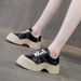 Platform Sole Internet Celebrity White Sneakers For Women 2025 New Korean Style Height Increasing Sports Casual Lazy Dad_vogvips.com