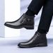 European Warm Series Martin Boots High 2021 Mid Top New Trendy Men's British Style Leather Winter Plush Cotton Shoes_vogvips.com