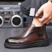 New Leather Spring Men's Shoes High-top Men's Heightening Tooling Martin Boots_vogvips.com
