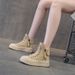 Thick-soled High-top Board Shoes Women's Creative Casual Versatile Niche Female Students Casual Board Shoes_vogvips.com