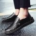 Suitable For All Seasons Casual Leather Shoes Spring And Autumn New Large Size Men's Handmade Zipper Loafers_vogvips.com