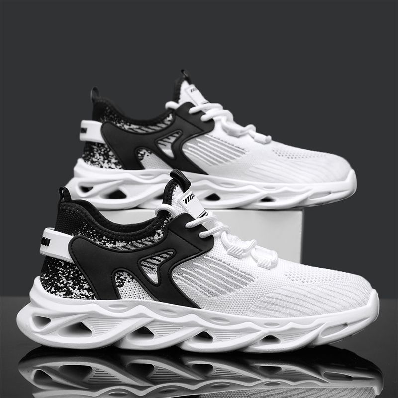 Mens Running Shoes Breathable Knit Sport Sneakers Cushion Lightweight Casual Gym Athletic Trainers Jogging Tennis Shoes_vogvips.com