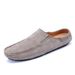 Spring and summer breathable bag head half slippers men a slip-on British non-slip heelless lazy bean shoes sandals_vogvips.com