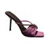 Yangshulin Same Style Purple Satin Rhinestone Stiletto Heel Slippers For Women New Elegant Square Toe One-Strap Cross_vogvips.com