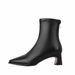 832-2 Square Toe Chunky With Back Zipper Martin 2024 Autumn Winter New High Heel Versatile Short Bare Boots_vogvips.com