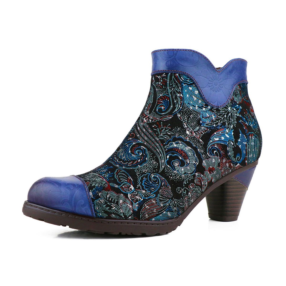 Winter Blue Height-Increasing Adhesive Shoes Martin Boots For Women In Stock Low-Cut Round-Toe SGS Sandals_vogvips.com