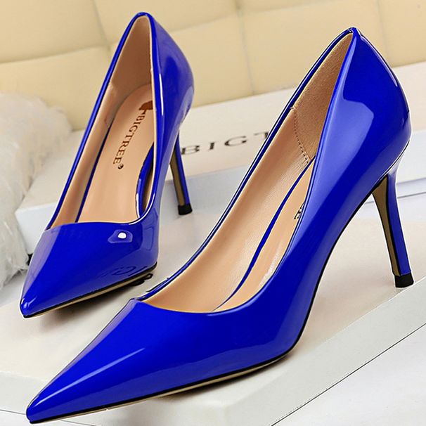 BIGTREE Shoes Glossy Patent Leather Women's Pumps Professional OL High Heels Stiletto Ladies Shoes Plus Size 43 All-match Heels_vogvips.com