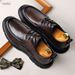 Euro Step Men's Business 2025 Autumn New Casual Commuter Single Lace-up Genuine Leather Formal Shoes_vogvips.com