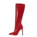 Women's Thigh-High Boots – Slimming Stone Grain Pointed Toe Boots (Stretchy & Heeled)_vogvips.com