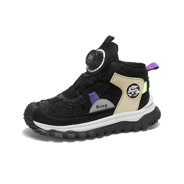 Kids' Outdoor Sports Shoes - Lightweight Non-Slip Hiking Sneakers For Boys & Girls, Water-Resistant Synthetic Leather, Twist-Lock Closure, EU 31-39_vogvips.com