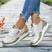 Women S Gold Mesh Wedge Sneakers Spring Thick Sole Platform Sports Woman Plus Size Comfort Casual Vulcanized_vogvips.com