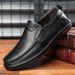 Euro Step Men's Summer New Casual Men Genuine Leather Top Layer Cowhide Driving Loafers Slip-On Shoes_vogvips.com