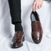 TerraStride Men's Business Casual Large Size Brogue Loafers Slip-On Lazy Leather Shoes For Men_vogvips.com