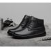 First Layer Cowhide Martin Boots Men's Genuine Leather High-top Casual Board Shoes Thick-soled Velvet Thermal Cotton Boots Medium Tube_vogvips.com