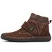 European Warm Series 2025 Spring And Autumn New Men's Mid-Cut Martin Large Size Short Handmade Velcro Sock Boots For Men_vogvips.com