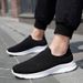 Cross-border Men's Fly-knit Running Shoes, Spring/summer Low-top Slip-on Mesh Lightweight Breathable Casual Walking_vogvips.com