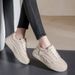 White Shoes New Version Female Student Heightening Sports Shoes Casual Shoes Street Shoot P512_vogvips.com