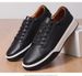 Round Head Lace-up First-layer Cowhide Board Shoes Men's Large Size One-pedal Driving Shoes Casual Loafers_vogvips.com