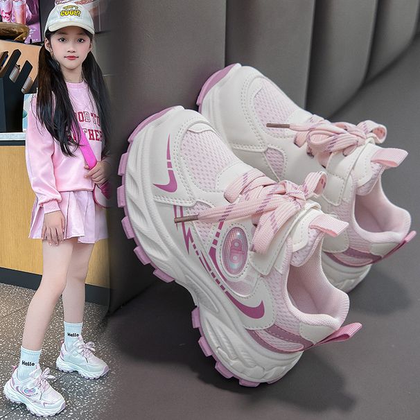 Girls' Sports Double Mesh Breathable Children's Dad New Spring Autumn Models For Older Children, Boys' Running Shoes,_vogvips.com