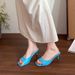 Korean Version Wholesale Foreign Trade High Sandals 2025 New Style Thin Heel Square Open Toe Women's Shoes Outdoor Wear_vogvips.com