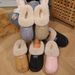 Cozy Plush Slippers For Men And Women - Indoor/Outdoor Winter House Shoes With Non-Slip EVA Sole, Soft Faux Fur Lining, Round Toe Design_vogvips.com