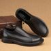 European Warm Series Men's Single Layer Low Top Flanging Casual Side Zipper Leather Soft Bottom Formal Business Wedding Groom Shoes_vogvips.com