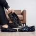 Euro Step Fashion Personality Print Low-top Slip-on Lazy Shoes Men's Loafers_vogvips.com
