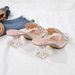 Elegant Iridescent Rhinestone Square-toed Slip-on Transparent Chunky High-heeled Sandals, Summer Outdoor High-end_vogvips.com