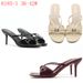 Women's Shoes Summer New Arrivals, Versatile Round Toe Stiletto Sandals With Buckle Embellishments, Open Toe, Suitable For Outdoor Wear._vogvips.com