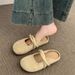 Elegant Suede French Style Mules For Women - Vintage Soft Sole Slip-on Loafers, Minimalist Retro Flat Sandals_vogvips.com